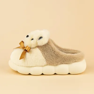 CozyBear Plush Indoor Slippers